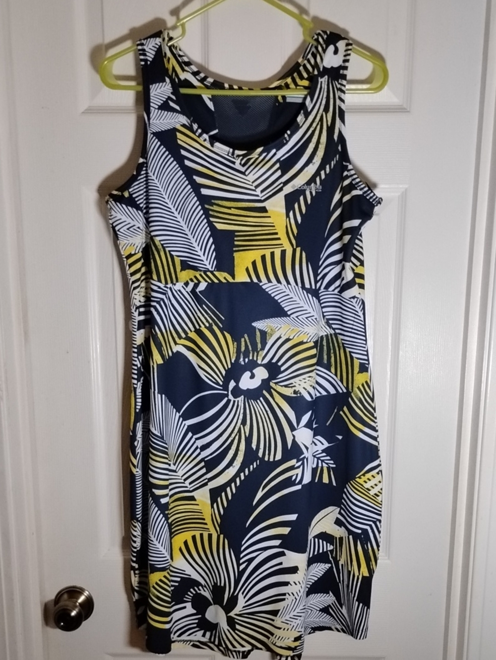 Columbia PFG tropical floral tank Dress Large Cooling